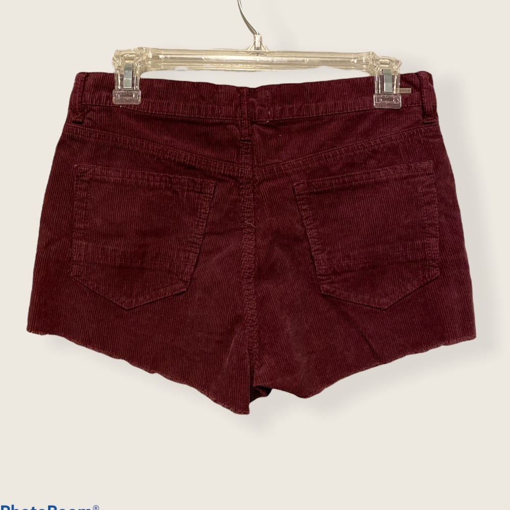 Kendall & Kylie Maroon Corduroy Shorts - Picture 2 of 7